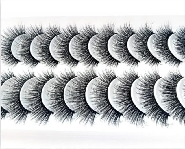 NEW 10 Pairs Natural False Eyelashes Fake Lashes Long Makeup 3d Mink Lashes Extension Eyelash Mink Eyelashes for Beauty 54