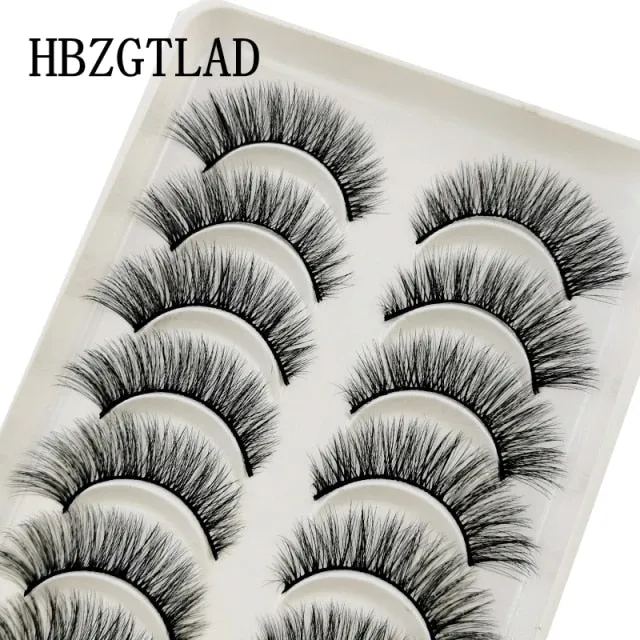 NEW 10 Pairs Natural False Eyelashes Fake Lashes Long Makeup 3d Mink Lashes Extension Eyelash Mink Eyelashes for Beauty 54