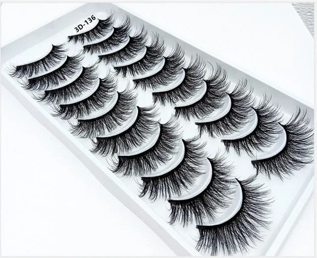 NEW 10 Pairs Natural False Eyelashes Fake Lashes Long Makeup 3d Mink Lashes Extension Eyelash Mink Eyelashes for Beauty 54