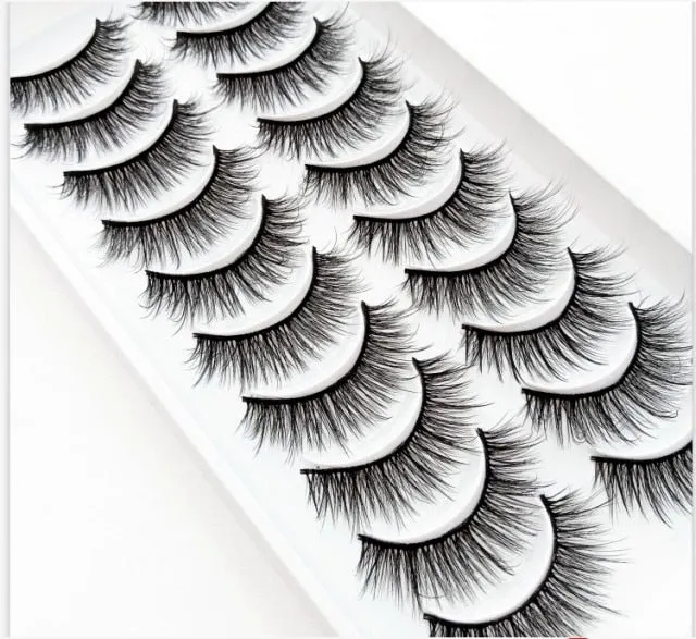 NEW 10 Pairs Natural False Eyelashes Fake Lashes Long Makeup 3d Mink Lashes Extension Eyelash Mink Eyelashes for Beauty 54