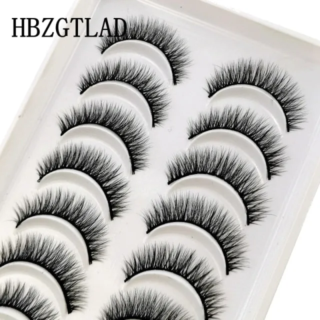 NEW 10 Pairs Natural False Eyelashes Fake Lashes Long Makeup 3d Mink Lashes Extension Eyelash Mink Eyelashes for Beauty 54