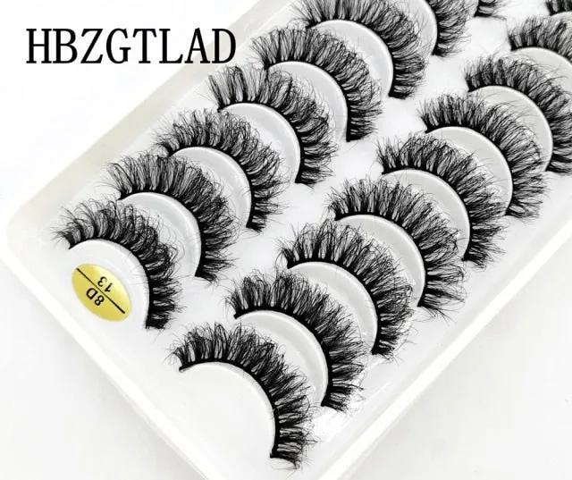 NEW 10 Pairs Natural False Eyelashes Fake Lashes Long Makeup 3d Mink Lashes Extension Eyelash Mink Eyelashes for Beauty 54