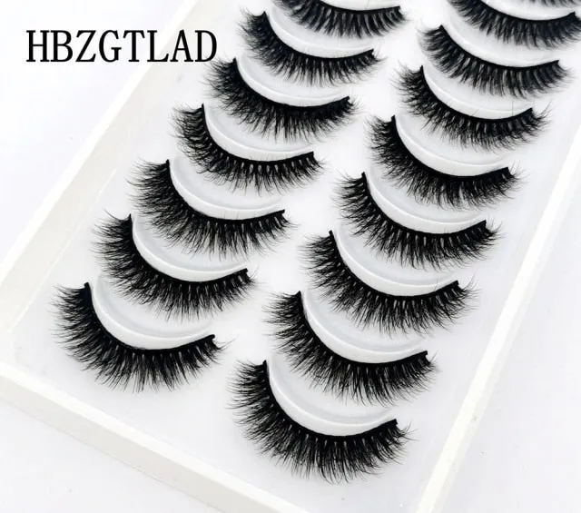 NEW 10 Pairs Natural False Eyelashes Fake Lashes Long Makeup 3d Mink Lashes Extension Eyelash Mink Eyelashes for Beauty 54