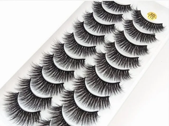 NEW 10 Pairs Natural False Eyelashes Fake Lashes Long Makeup 3d Mink Lashes Extension Eyelash Mink Eyelashes for Beauty 54