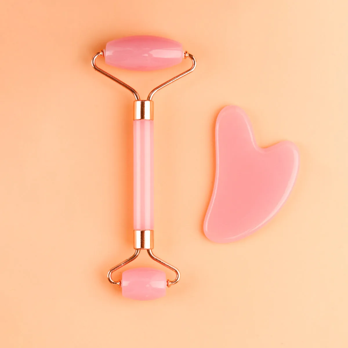 New double-headed jade roller scraping massager physiotherapy scraping board facial massage stick thickened beauty device cross-border
