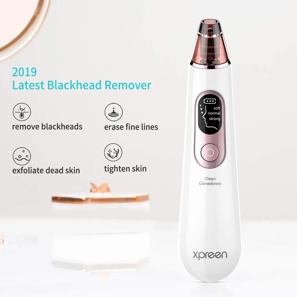 New in box! Blackhead Remover Pore Vacuum, Xpreen Pore Cleaner Rechargeable Comedone Suction Removal Tool for Facial Pore Cleanser, Beauty Device with LED Screen