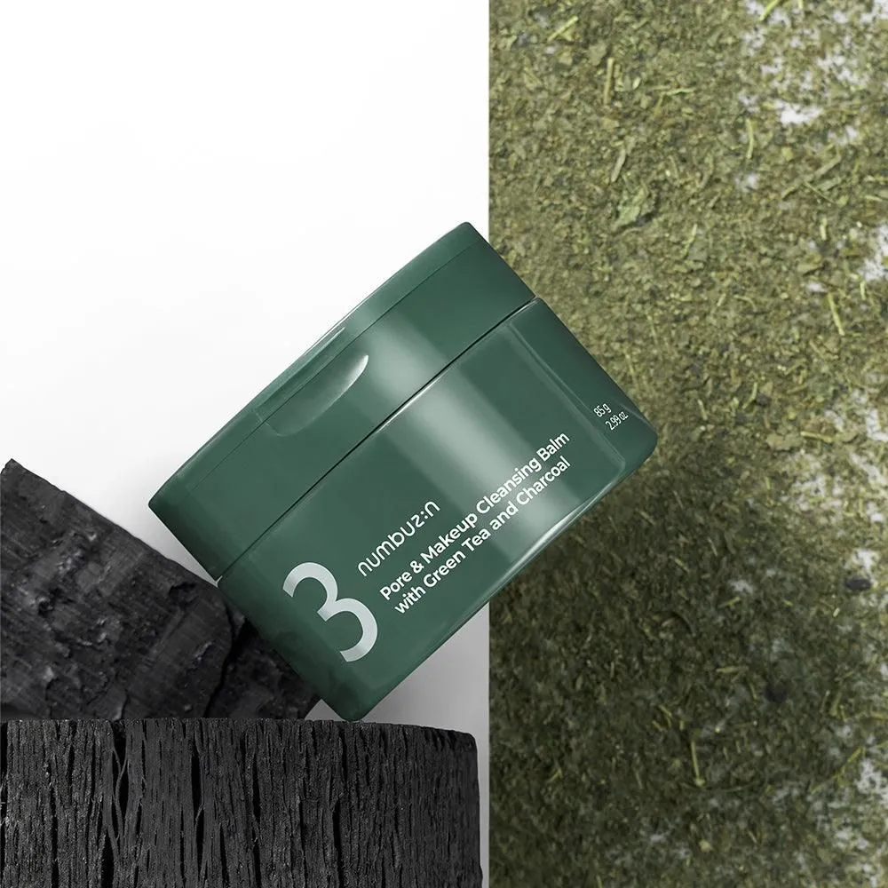 numbuzin No.3 Pore & Makeup Cleansing Balm with Green Tea and Charcoal 85g