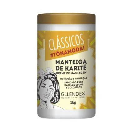 Nutrition Protection Shea Butter Karité Massage Cream Hair Mask 1Kg - Gllendex