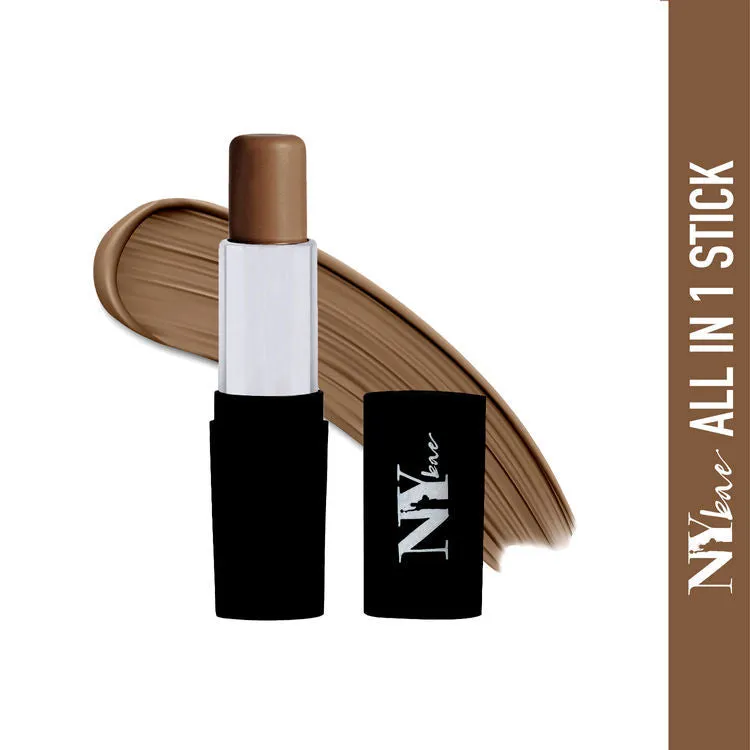 NY Bae All In One Stick| Foundation, Concealer, Contour, Colour Corrector| For Dusky Skin| Flawless Texture| Do The Harlem Dance- Toffee 6