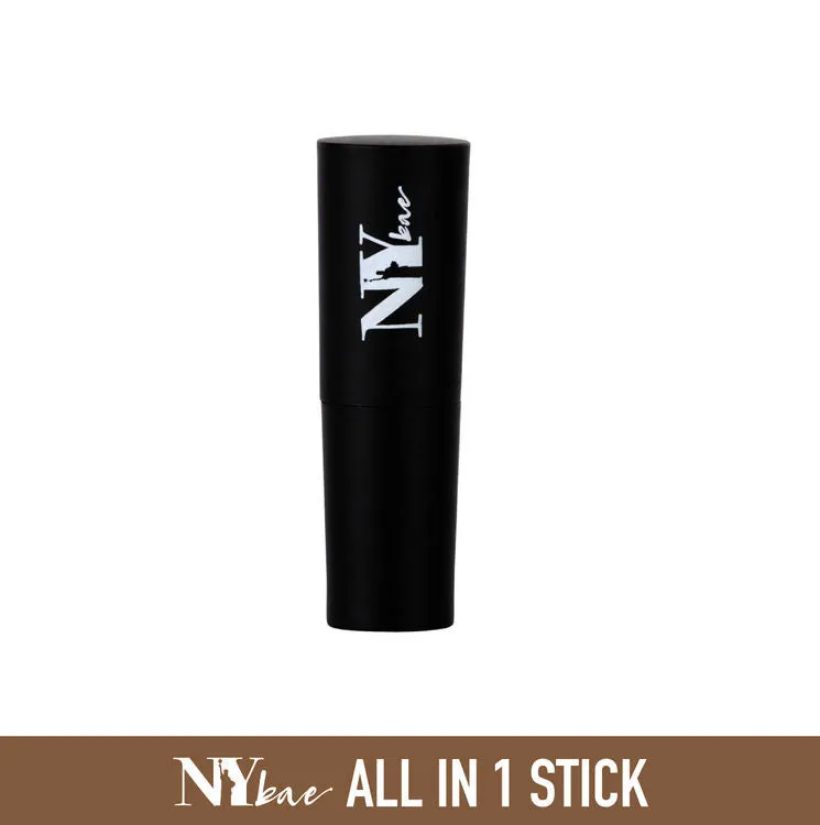 NY Bae All In One Stick| Foundation, Concealer, Contour, Colour Corrector| For Dusky Skin| Flawless Texture| Do The Harlem Dance- Toffee 6