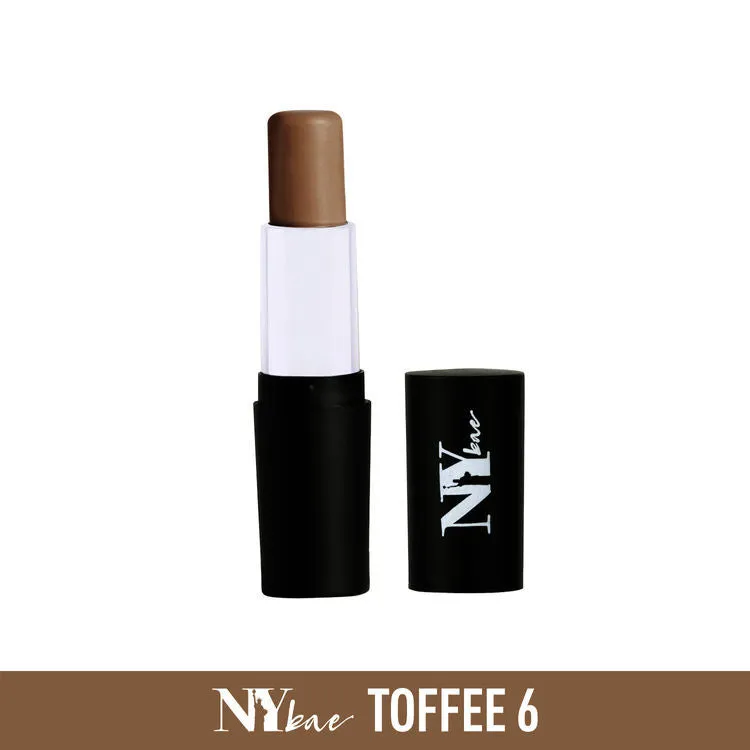 NY Bae All In One Stick| Foundation, Concealer, Contour, Colour Corrector| For Dusky Skin| Flawless Texture| Do The Harlem Dance- Toffee 6