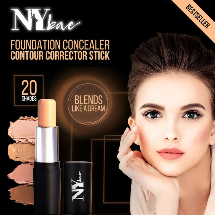 NY Bae All In One Stick| Foundation, Concealer, Contour, Colour Corrector| For Dusky Skin| Flawless Texture| Do The Harlem Dance- Toffee 6