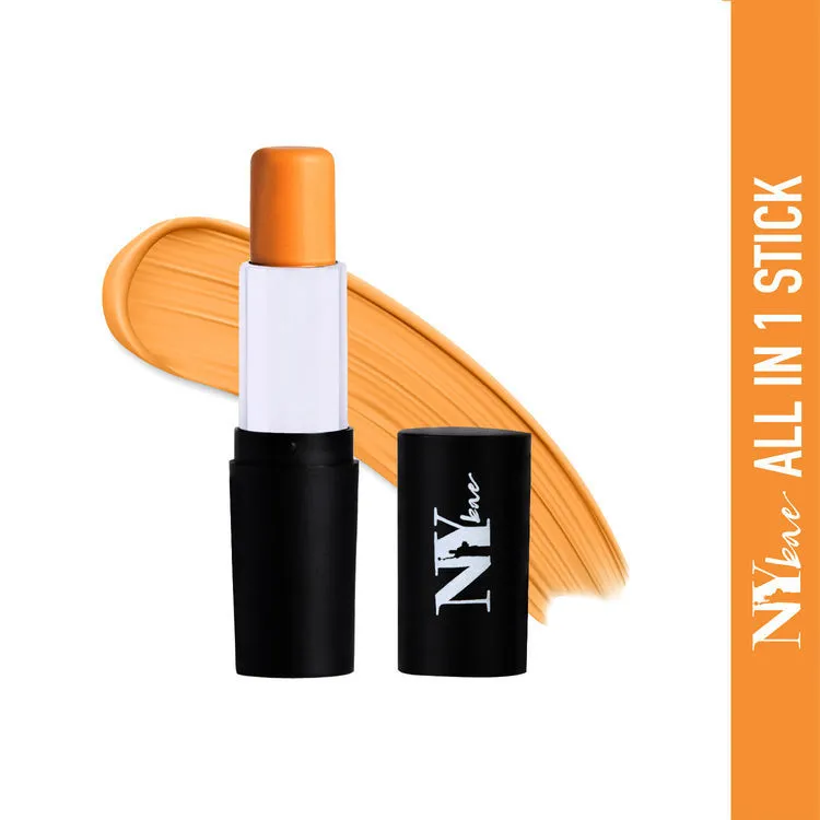 NY Bae All In One Stick| Foundation, Concealer, Contour, Colour Corrector| For Wheatish Skin| Flawless Texture| Make Out On Brooklyn Promenade- Almond 5