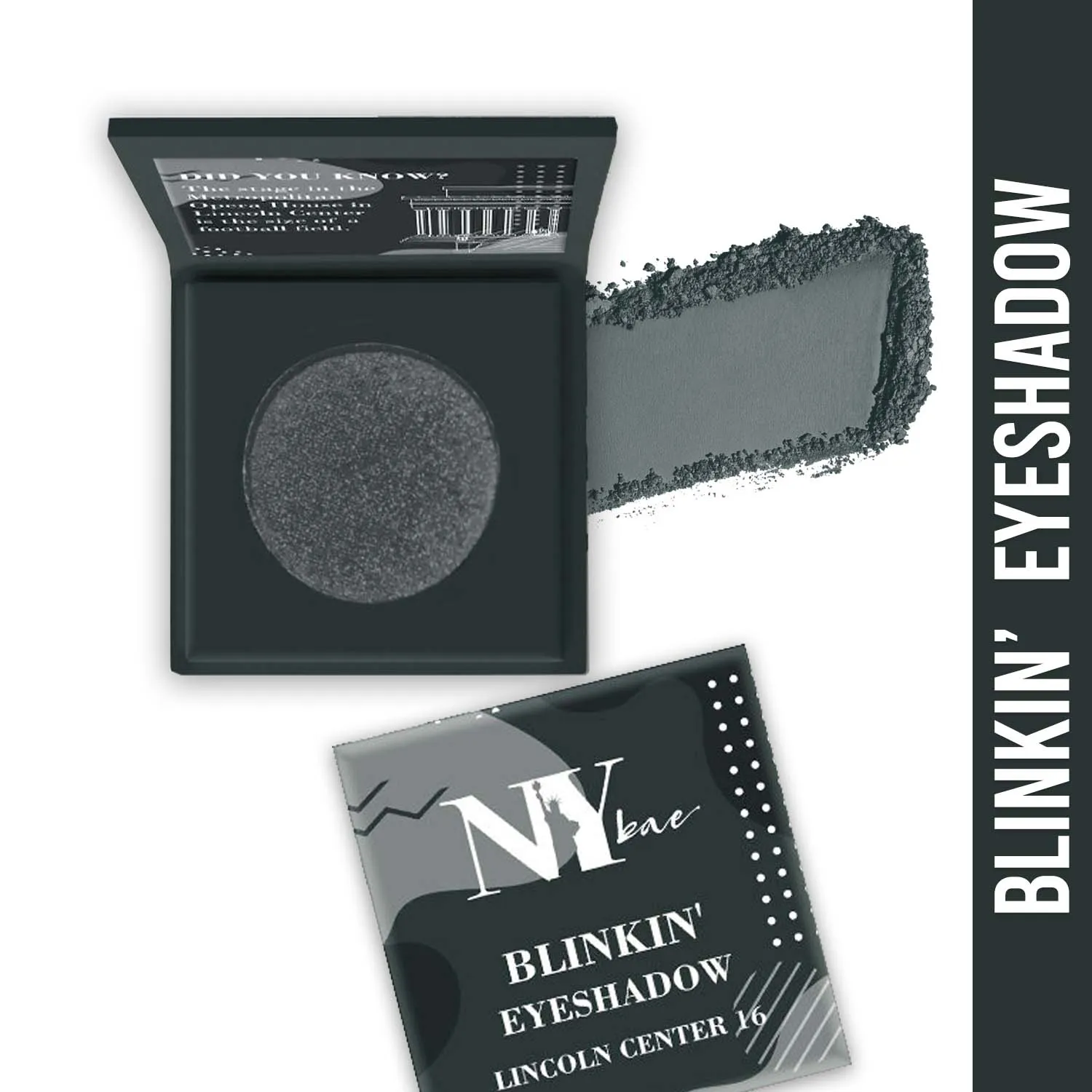 NY Bae Blinkin' Eyeshadow - Lincoln Center 16 (1.2 g) | Green | Single Eyeshadow | Shimmer Finish | High Colour Payoff | Long lasting | Lightweight