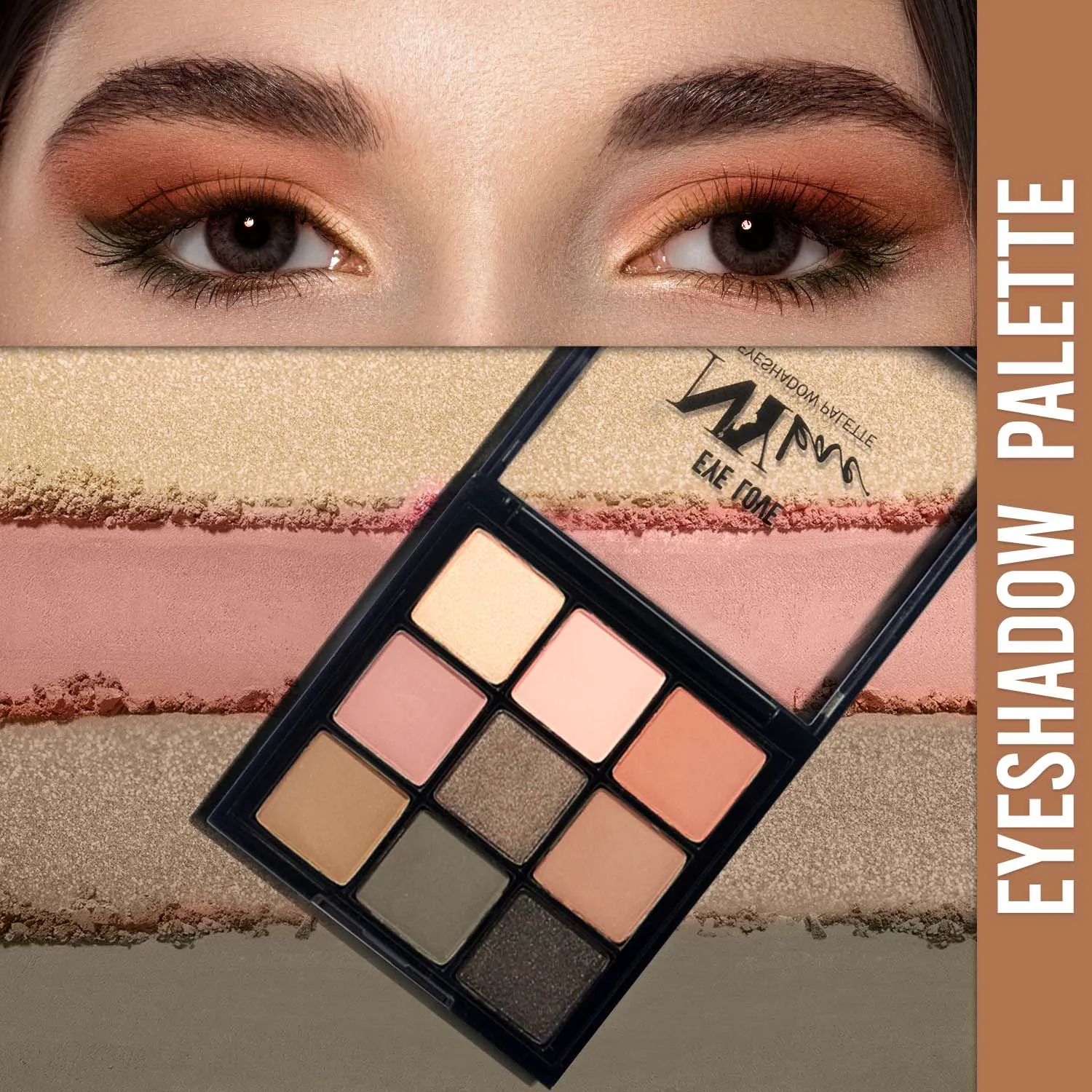 NY Bae Eye-Love Eyeshadow Palette | 9in1 Palette | Matte & Shimmer | Intense Pigment | Easily Blendable | Long Lasting | Smooth Finish | Nudes & Blacks- Bloom Beauty 02 (9 g)