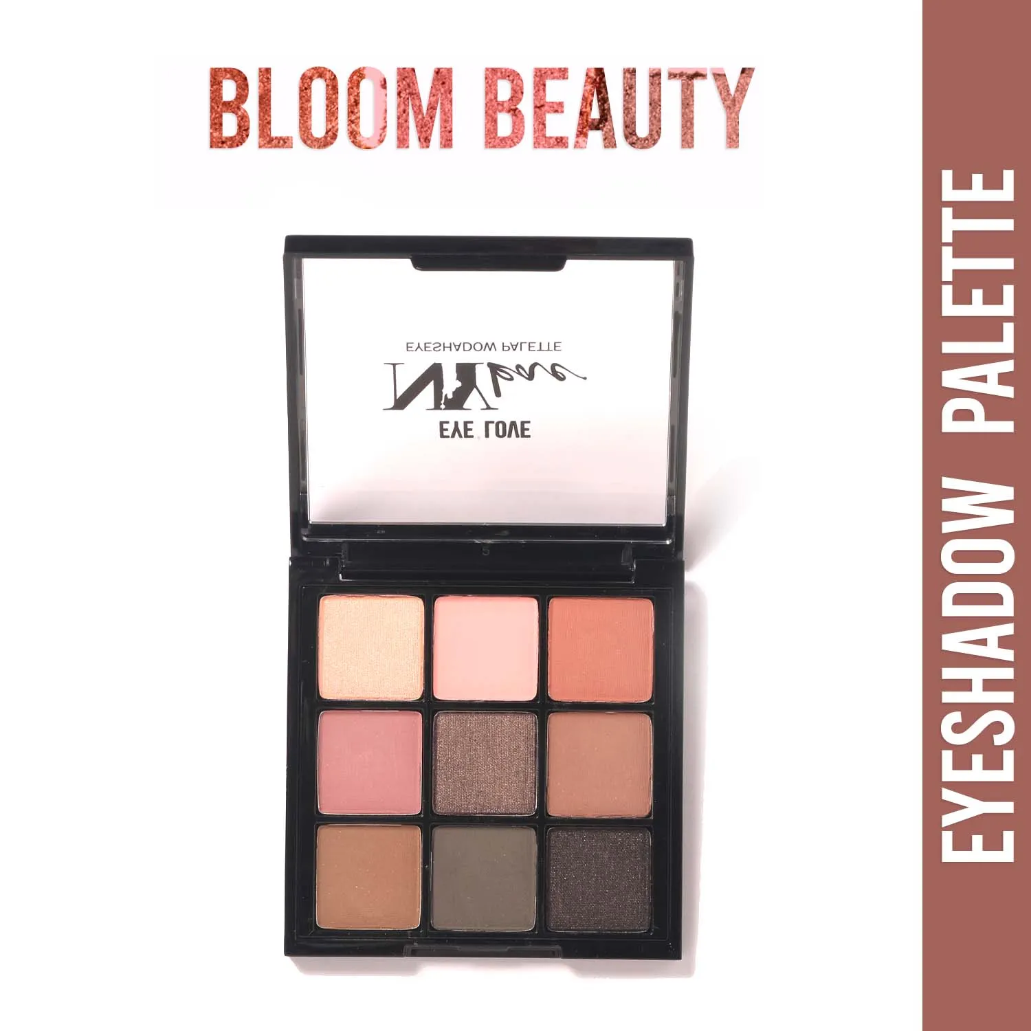 NY Bae Eye-Love Eyeshadow Palette | 9in1 Palette | Matte & Shimmer | Intense Pigment | Easily Blendable | Long Lasting | Smooth Finish | Nudes & Blacks- Bloom Beauty 02 (9 g)