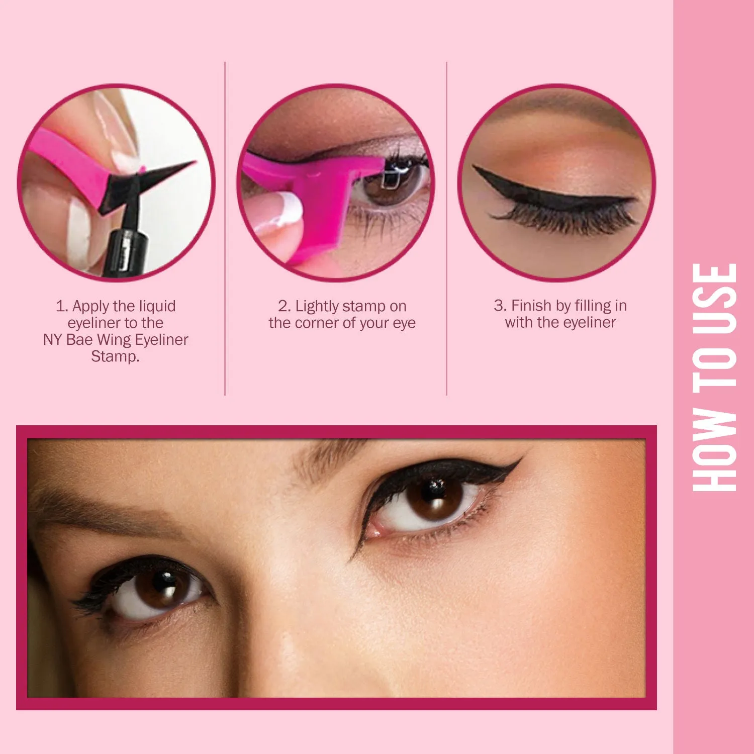 NY Bae Eyeliner Stamp | Easy To Use | Convenient | Reusable | Quick Eye Makeup