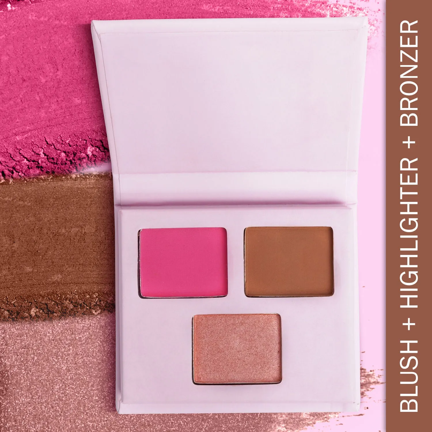 NY Bae Face Palette - Blendable 02 (6 g) | Blush   Highlighter   Bronzer | 3 In 1 | Pink, Brown & Rose Gold | Rich Colour | Multipurpose | Portable