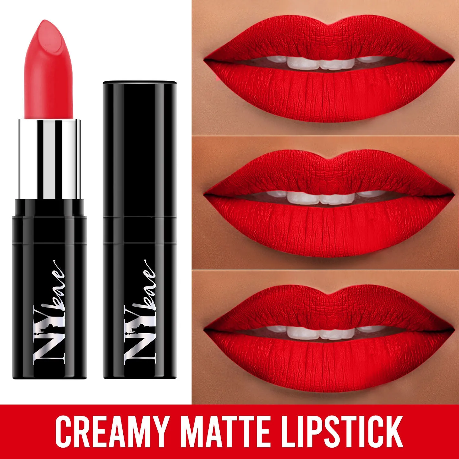NY Bae Lipstick  Creamy Matte  Red - Chanandler Bong 16