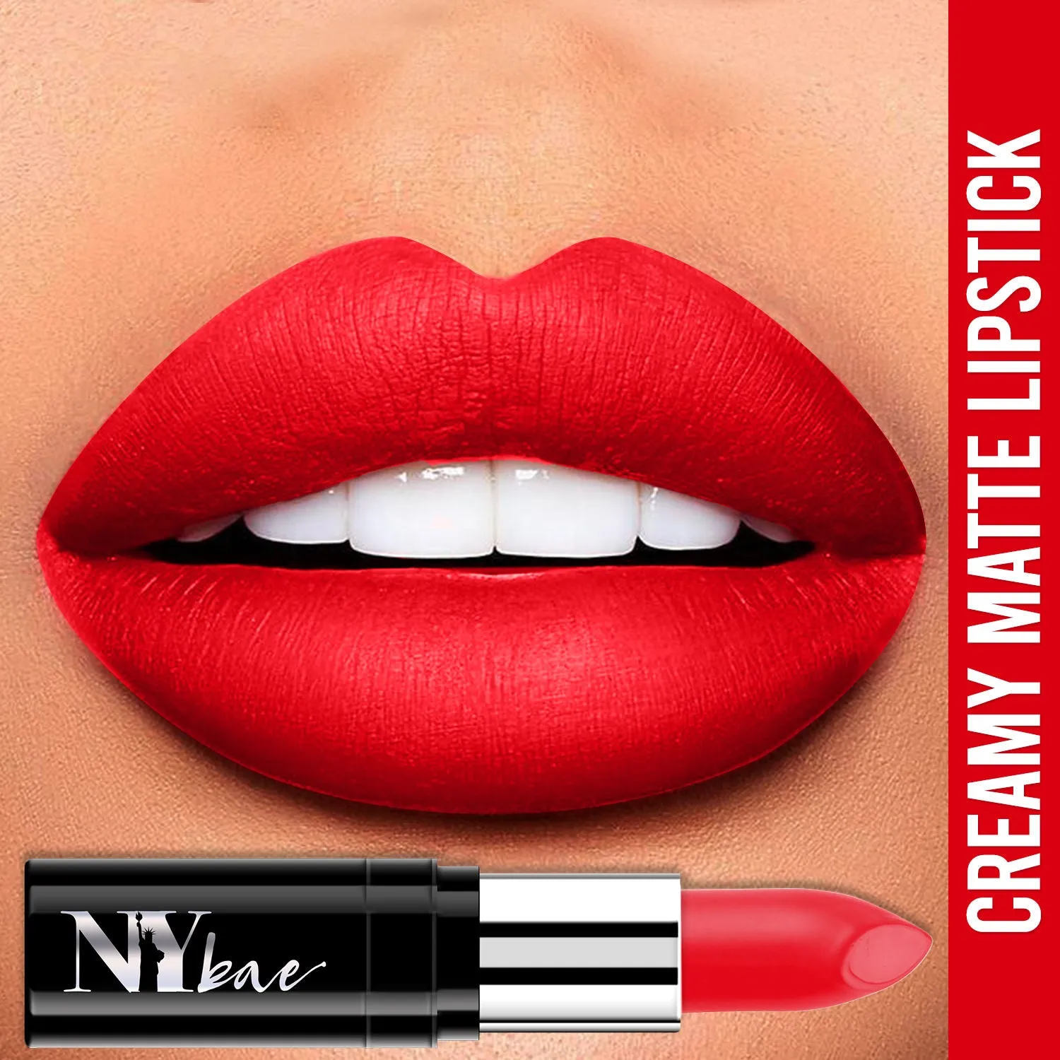 NY Bae Lipstick  Creamy Matte  Red - Chanandler Bong 16