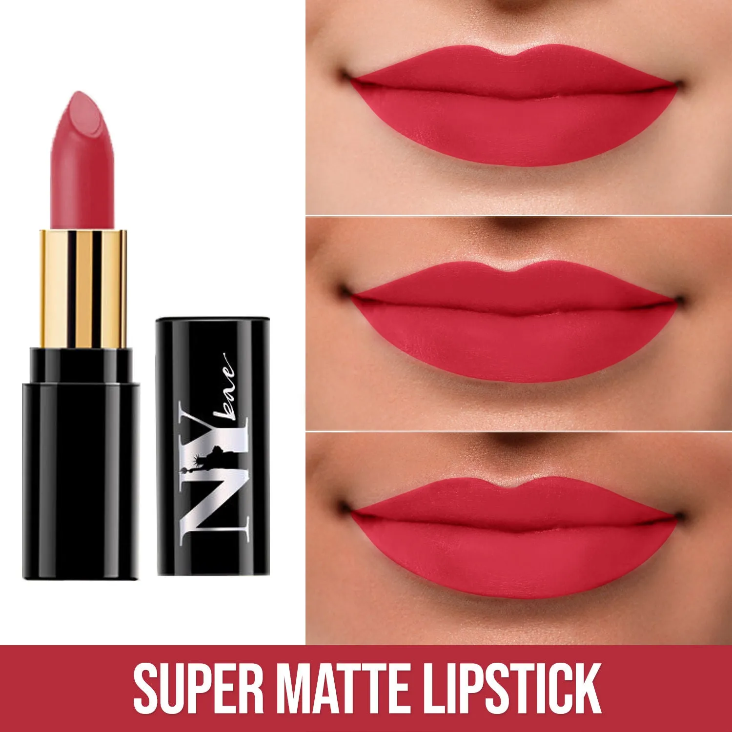 NY Bae Super Matte Lipstick - Marvellous Michelle 19 (4.2 g) | Maroon | Matte Finish | Enriched with Vitamin E | Rich Colour Payoff | Nourishing | Long lasting | Smudgeproof | Vegan | Cruelty & Paraben Free