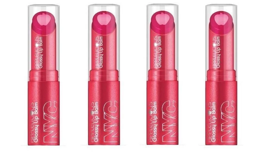 NYC Applelicious Glossy Lip Balm, 355 Applelicious Pink CHOOSE YOUR PACK