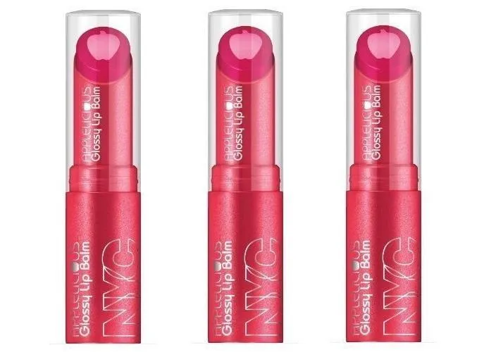 NYC Applelicious Glossy Lip Balm, 355 Applelicious Pink CHOOSE YOUR PACK