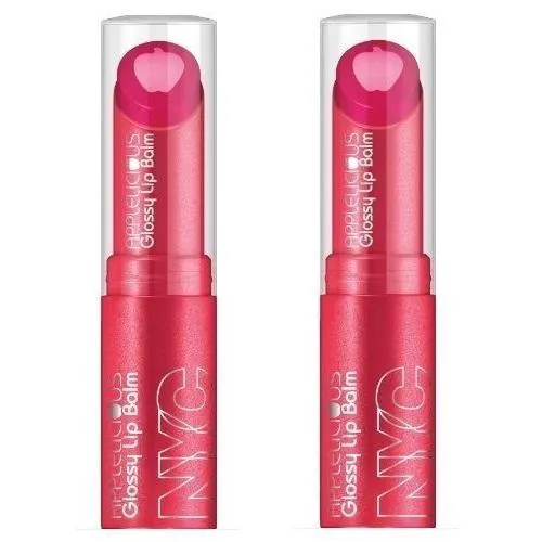 NYC Applelicious Glossy Lip Balm, 355 Applelicious Pink CHOOSE YOUR PACK