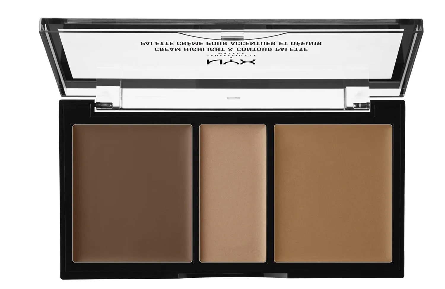 NYX PROFESSIONAL MAKEUP Cream Highlight & Contour Palette, Deep, 0.38 Ounce (CHCP03)
