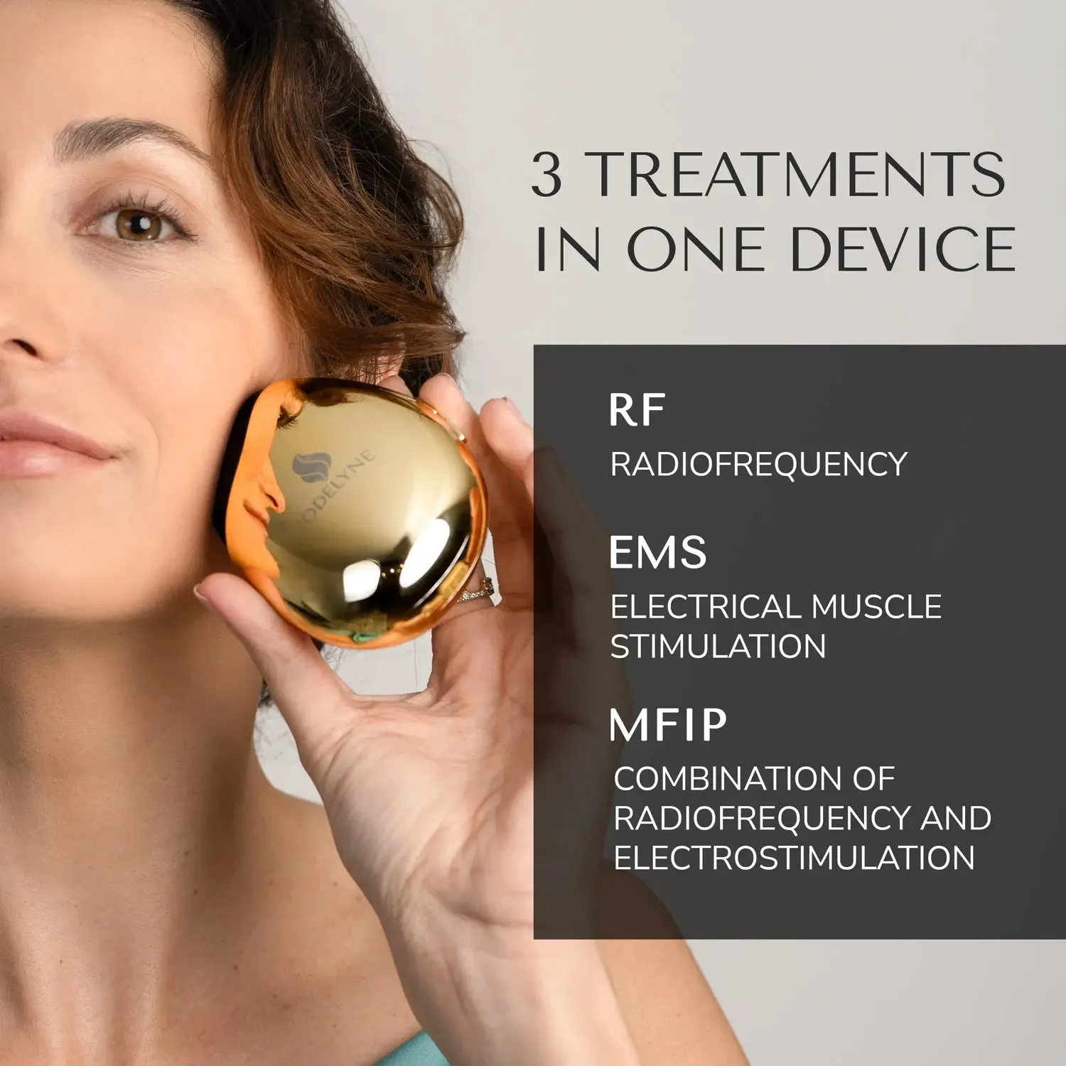 ODELYNE® ILLUME™ | Face Massager | RF Radio Frequency Skin Tightening Device for At-Home EMS Microcurrent Facial Toning & Collagen Boosting