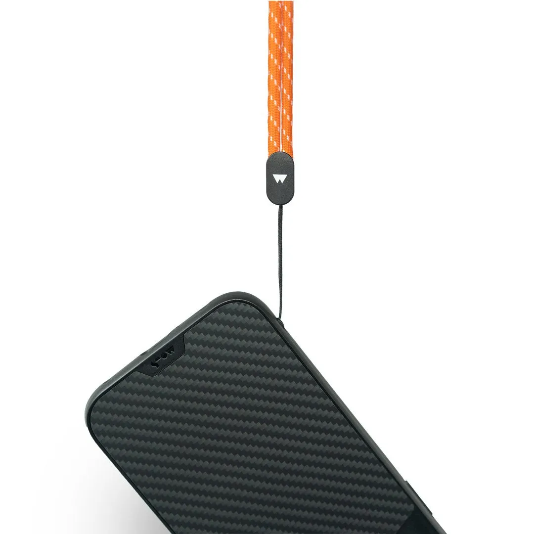 Orange & White Wrist Strap