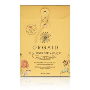 Orgaid Organic Sheet Mask | VITAMIN C & REVITALIZING - 4 PACK