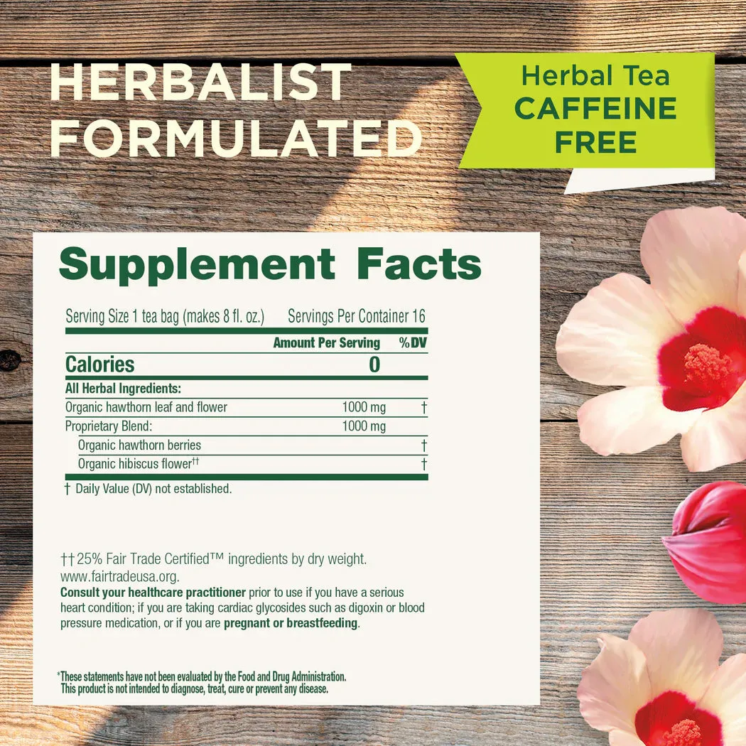 Organic Hawthorn & Hibiscus Tea by Traditional Medicinals, 32g