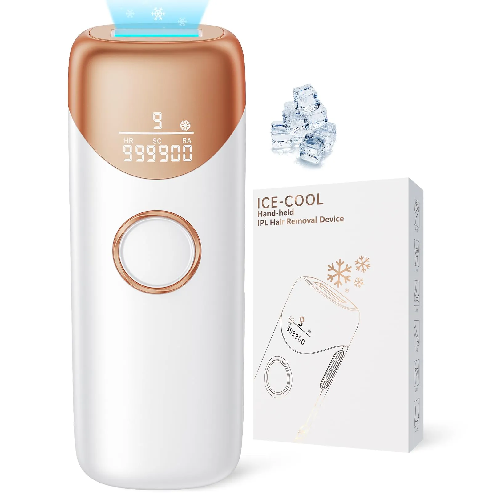 Painless IPL Laser Hair Removal Device with Cooling