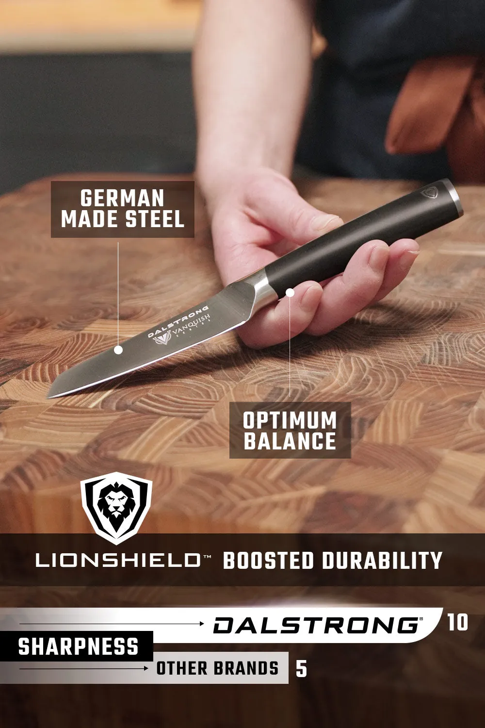Paring Knife 3.5" | Vanquish Series | NSF Certified | Dalstrong ©