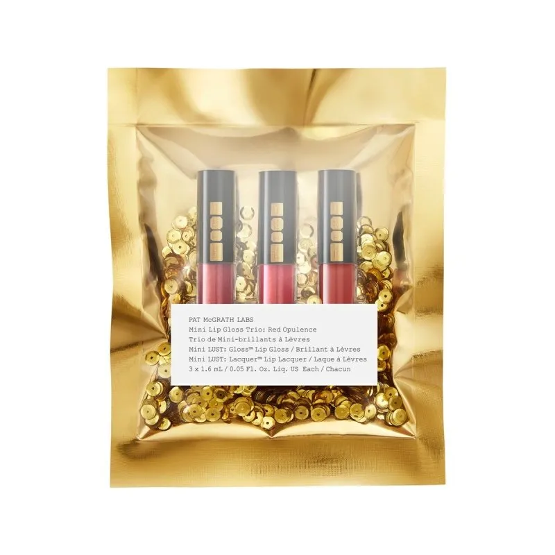 Pat McGrath Labs Mini Lip Gloss Trio Red Opulence