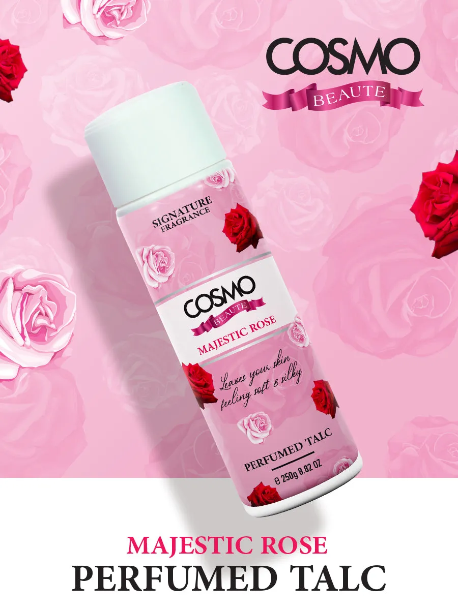 PERFUMED TALC GIFT SET - MAJESTIC ROSE 3PC