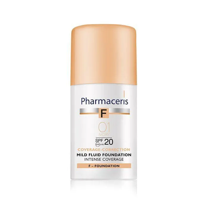 Pharmaceris F Intense Coverage Mild Fluid Foundation 30ml Ivory 01