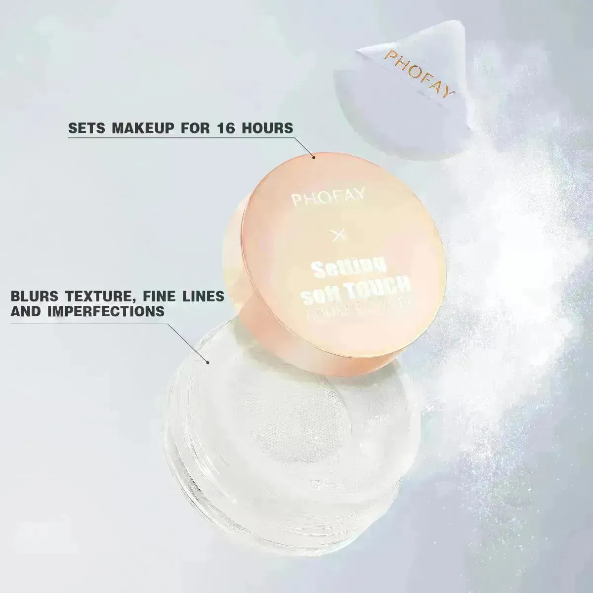 PHOFAY Soft Touch Loose Setting Powder Smooth Long Lasting Makeup
