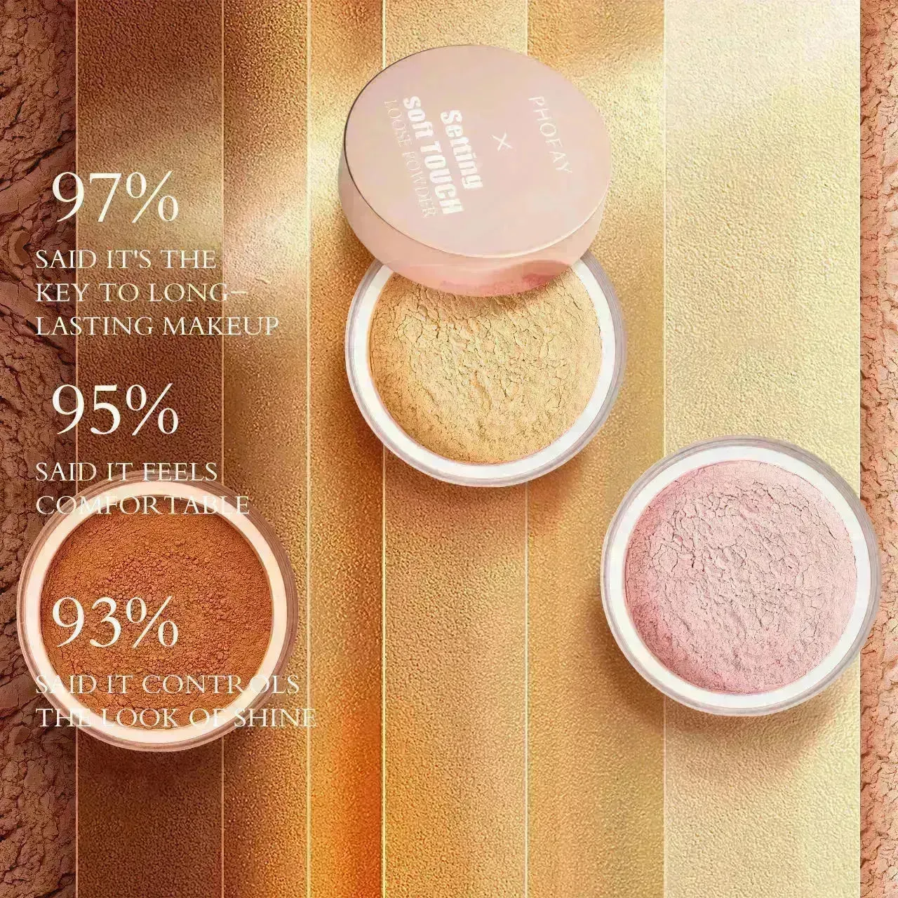 PHOFAY Soft Touch Loose Setting Powder Smooth Long Lasting Makeup