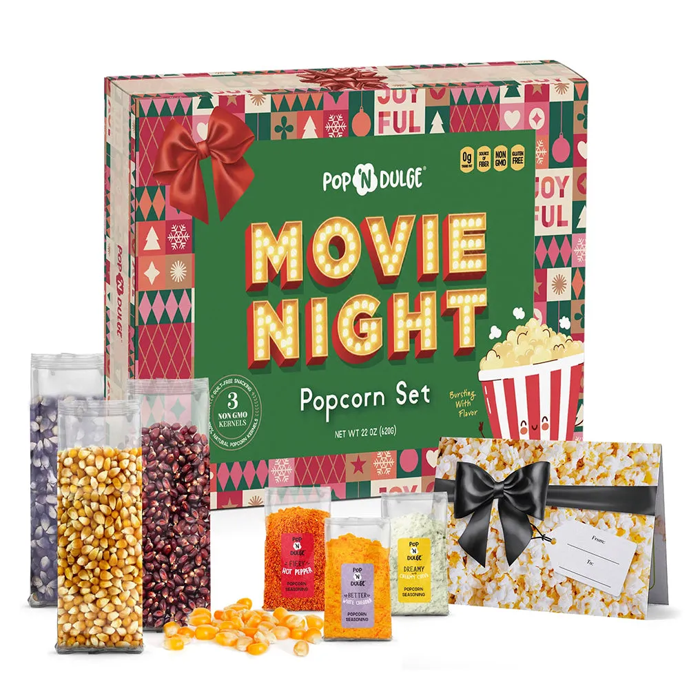 Pop 'N Dulge Christmas Movie Night Gourmet Popcorn Gift Set Gluten Free CPK-4827