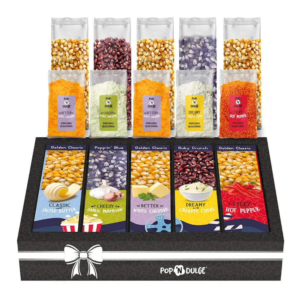 Pop 'N Dulge Christmas Movie Night Gourmet Popcorn Gift Set Gluten Free CPK-4827
