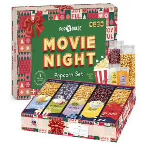 Pop 'N Dulge Christmas Movie Night Gourmet Popcorn Gift Set Gluten Free CPK-4827