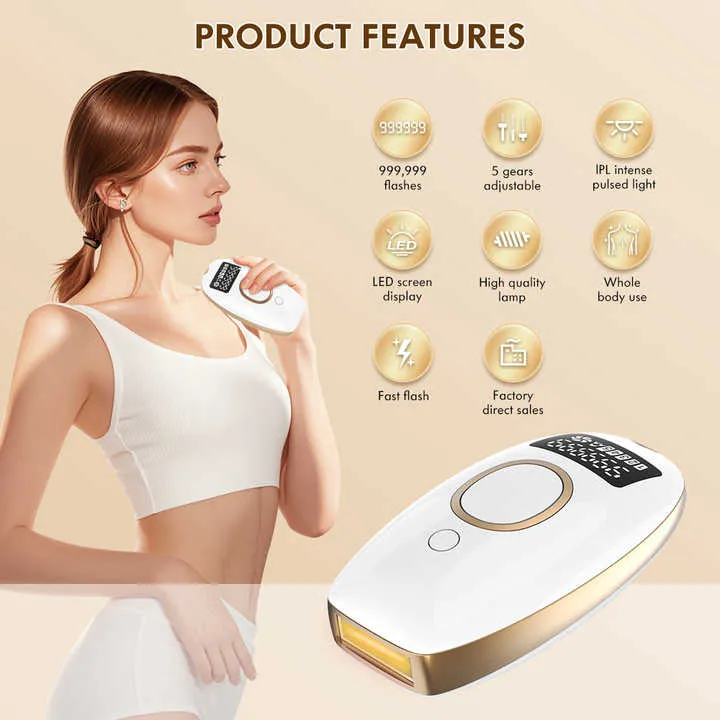 Portable Handheld IPL Laser Hair Removal Device