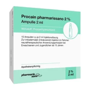 PROCAINE pharmarissano, local anesthetic, ampoules 2 ml