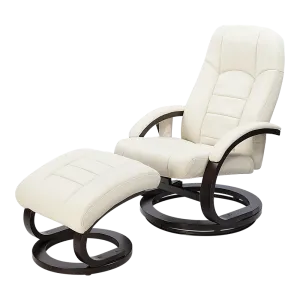 PU Leather Deluxe Massage Chair Recliner Ottoman Lounge Remote