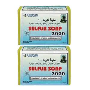Pureform Sulfur Soap 2000 - 160g x 2 Pcs