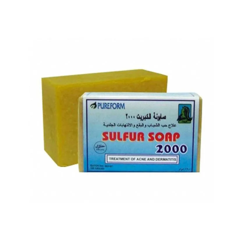 Pureform Sulfur Soap 2000 - 160g x 2 Pcs