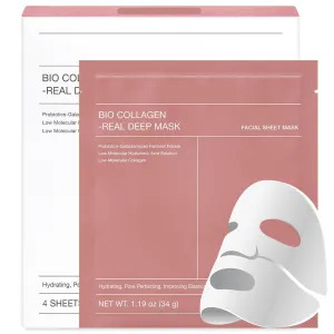Real Deep Mask, Hydrating Overnight Hydrogel Mask, Pore Minimizing, Elasticity Improvement