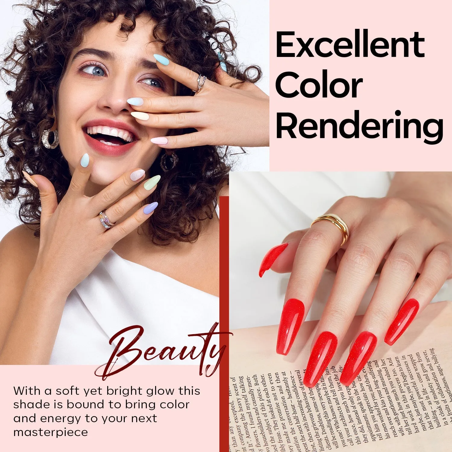 Red Collection - 6 Colors Poly Nail Gel Kit